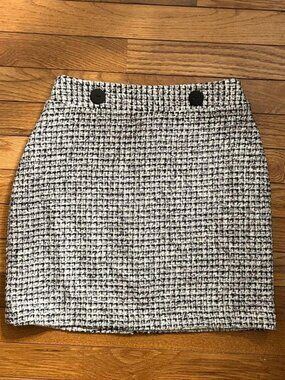 Miss Selfridge Black and white checked  Mini Pencil Skirt Size 2